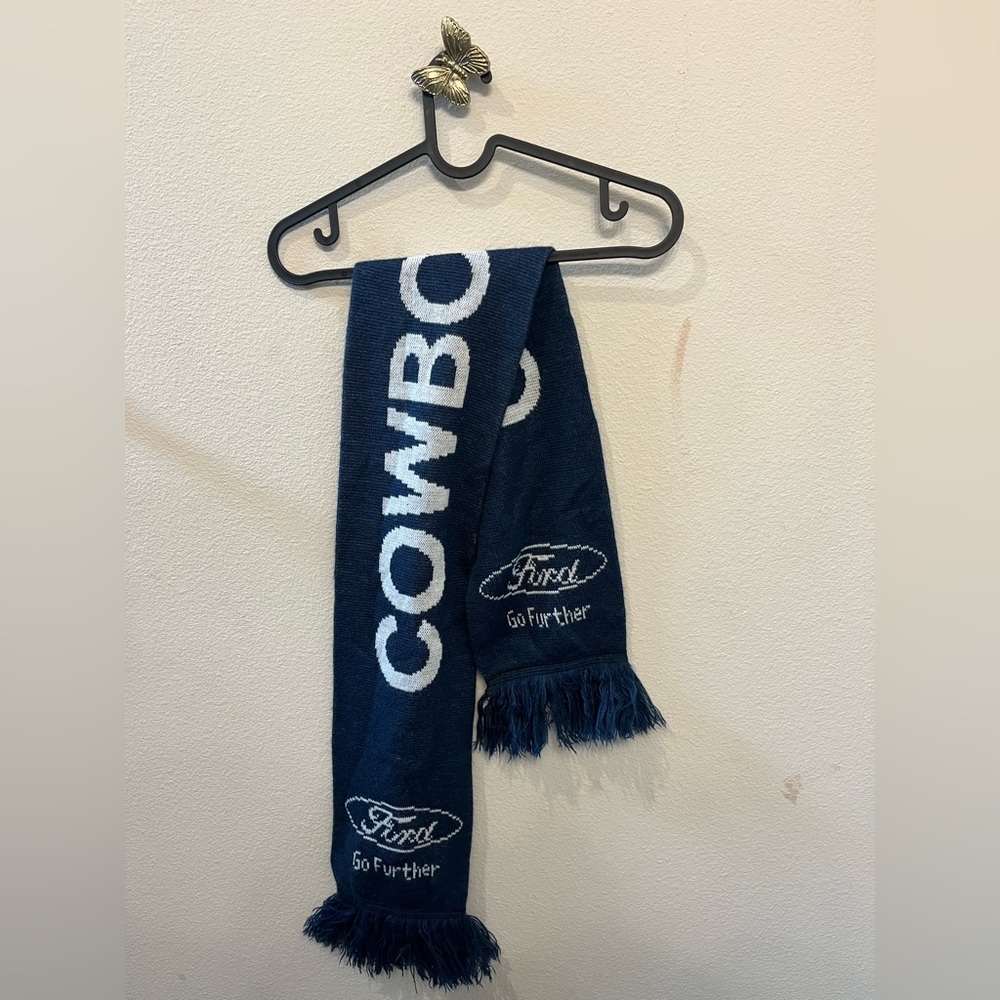 Ford Navy Scarf with White Accents